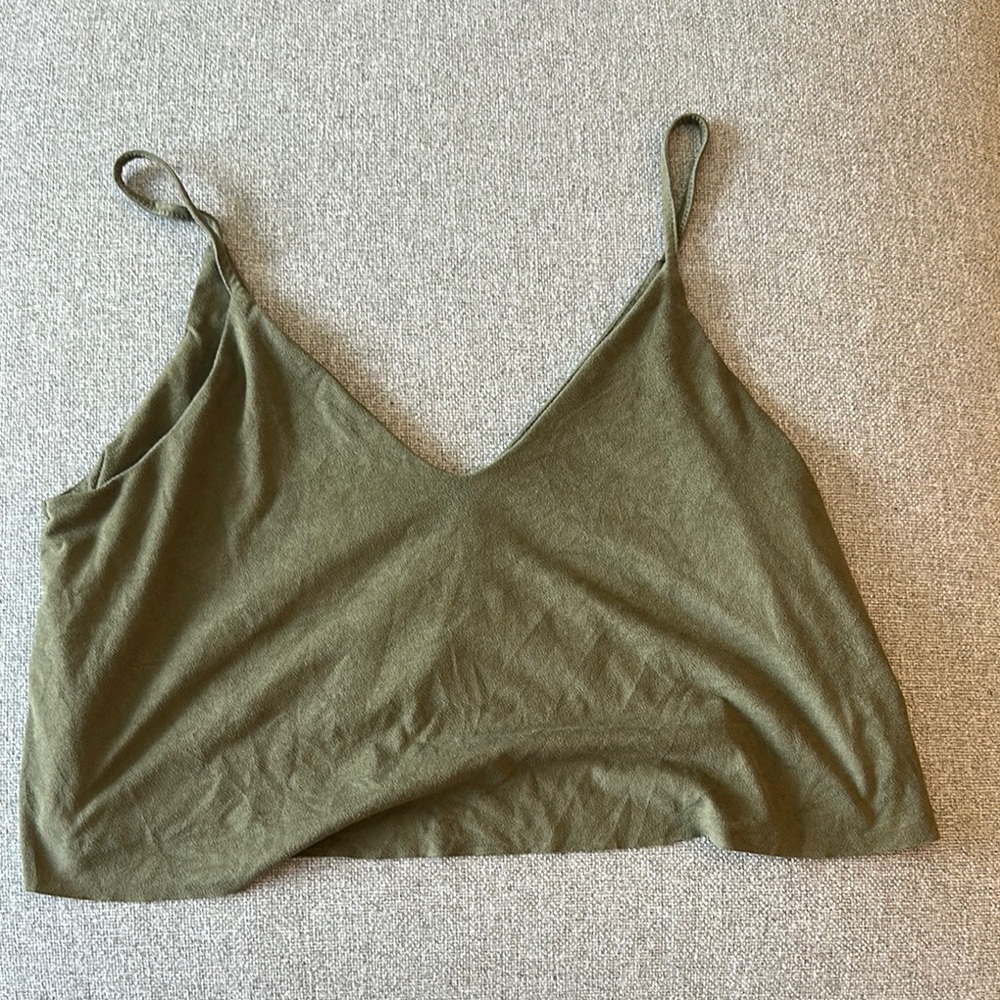 Forever 21 Khaki Sleeveless Top